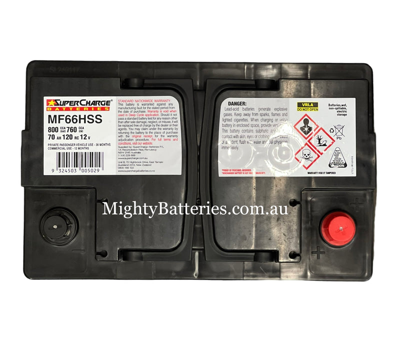 SuperCharge MF66HSS AGM / DIN65LH AGM / 5536 Battery - 760 CCA