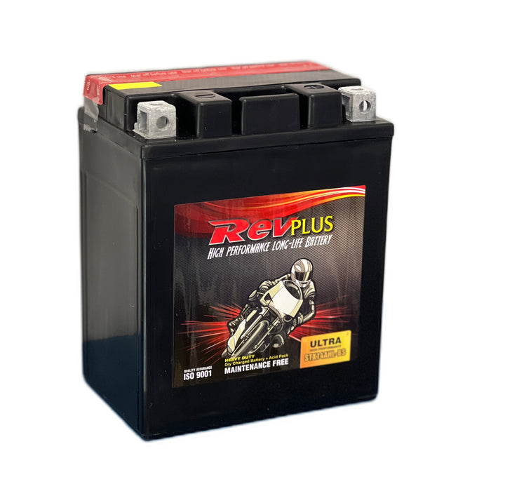 RevPlus STX14AHL-BS / YTX14AHL-BS Motorcycle Battery