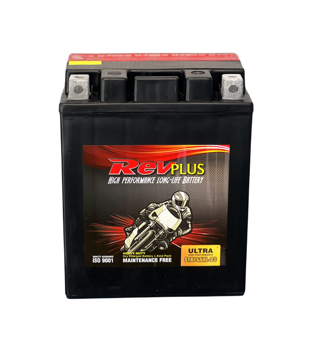 RevPlus STX14AHL-BS / YTX14AHL-BS Motorcycle Battery