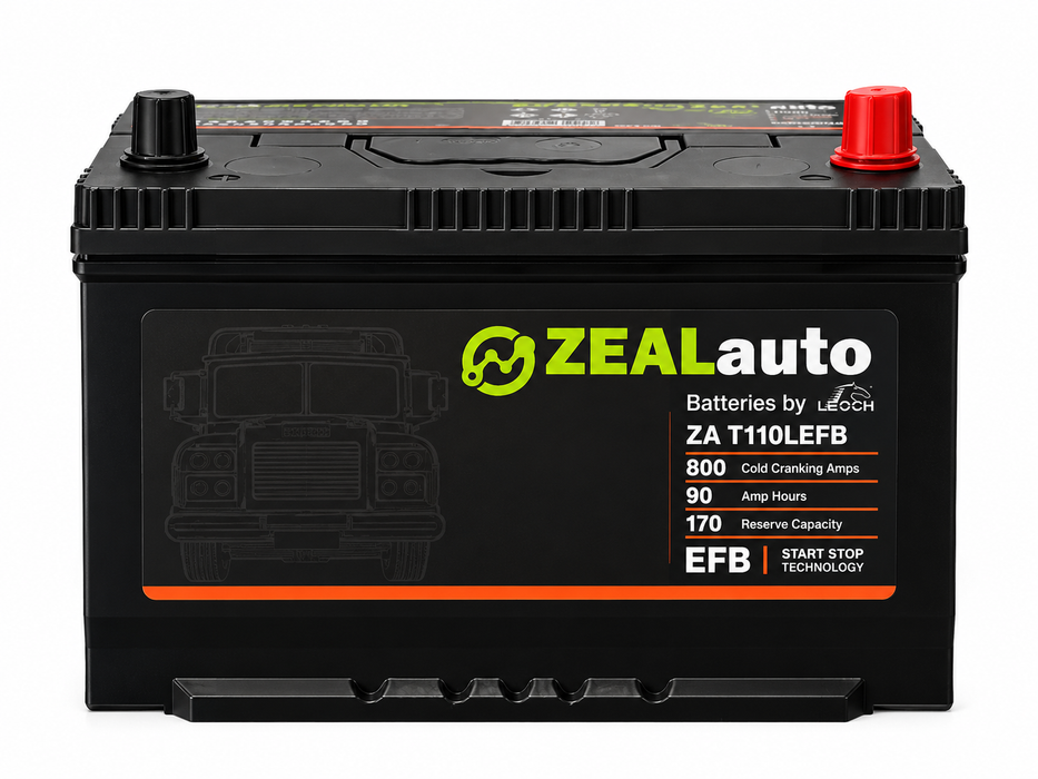 Zeal T110L EFB / 4092 Stop Start Battery - 12V 800 CCA