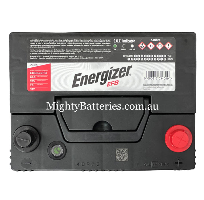 Energizer Q85L / 4302 EFB Stop-Start Battery - 660CCA