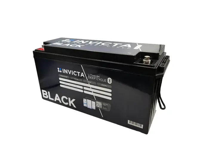 Invicta Black 12V 200Ah Lithium Battery – 4WD, Caravan, Marine